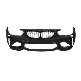 Facelift front bumper in sport design including grills with PDC holes and SRA suitable for BMW F20 LCi / F21 LCi, 2015-2018