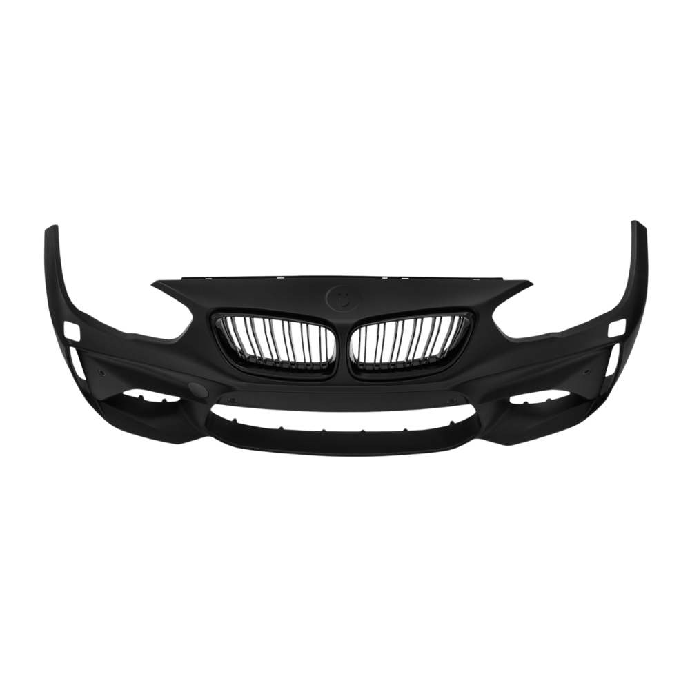 Facelift front bumper in sport design including grills with PDC holes and SRA suitable for BMW F20 LCi / F21 LCi, 2015-2018