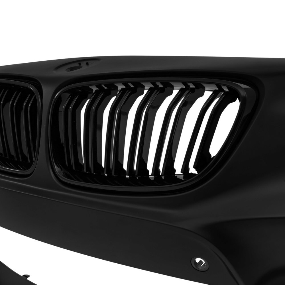 Facelift Frontstoßstange im Sport-Design inkl. Grills mit PDC-Bohrungen und SRA passend für BMW F20 LCi / F21 LCi, 2015-2018