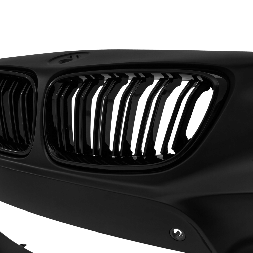 Facelift front bumper in sport design including grills with PDC holes and SRA suitable for BMW F20 LCi / F21 LCi, 2015-2018