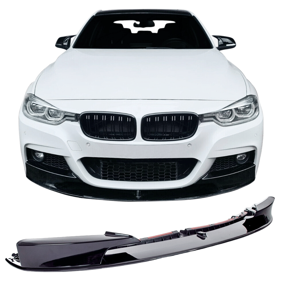 Frontspoilerlippe Frontflap Spoiler Splitter +ABE+ passend für F30, F31, 10/2011-2019 passend für BMW F30, F31, 10/2011-2019 (nur für M-Paket)