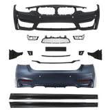 Stoßstangen Kit inkl. Seitenschweller mit PDC-Bohrungen und SRA passend für BMW 3er F30 ( LCI ) ab Baujahr 05.2015-