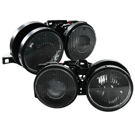 Scheinwerfer Upgrade schwarz mit Fadenkreuz passt für BMW 3er E30 ab 1982-1994