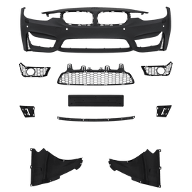 Frontstoßstange Stossstange im Sport-Design mit PDC-Bohrungen und SRA passend für BMW 3er BMW F30 LCI, 05/2015-2018