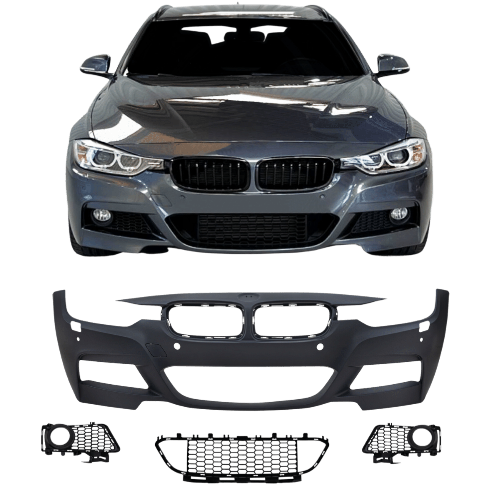 Urheilullinen etupuskuri PDC-rei'illä ja SRA:lla soveltuu BMW 3-sarjan F30 Sedanille valmistusvuodesta 10.2011 - F31 Touring