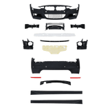 Stoßstangen Kit im Sport-Design inkl. Seitenschweller mit PDC-Bohrungen und SRA passend für BMW 3er F30 Limousine ab Baujahr 10.2011 -