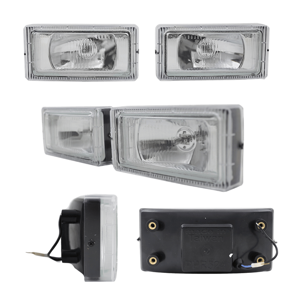 Nebelscheinwerfer SET Klarglas Chrom H3 - Passend für Mercedes E-Klasse W124 mit AMG-Stoßstangen