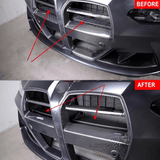 Prallschutz-Abdeckung für Frontstoßstange – Passend für BMW M3 (G80/G81) & M4 (G82/G83) – Carbon-Optik / Glanz-Schwarz