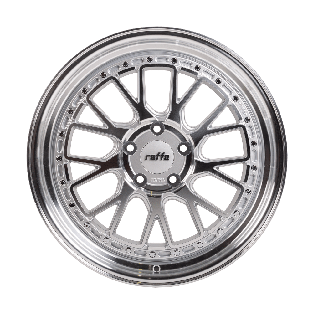 19 Zoll Komplettradsatz Raffa Wheels Classic Monoblock RS-03 | Silver Polished 8,5x19 ET45 LK 5x112 | VW Golf 5 6 7 8 inkl. GTI / Clubsport & R