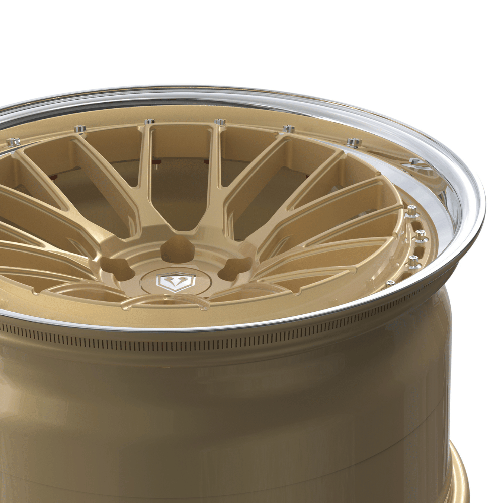 Komplettradsatz Raffa Wheels RFS-04 | Forged Series | Champagner Polished Lip 10,5x20 & 11,5x21 | BMW M2 G87