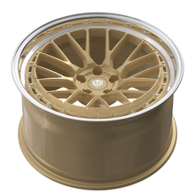 Lataa kuva Galleria-katseluun, Komplettradsatz Raffa Wheels RFS-04 | Forged Series | Champagner Polished Lip 10,5x20 &amp; 11,5x21 | BMW M2 G87