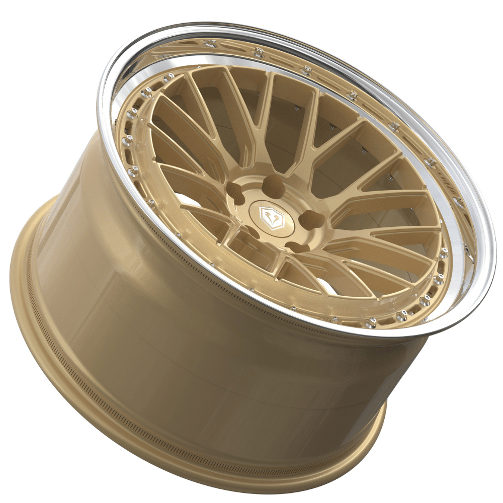 Komplettradsatz Raffa Wheels RFS-04 | Forged Series | Champagner Polished Lip 10,5x20 & 11,5x21 | BMW M2 G87