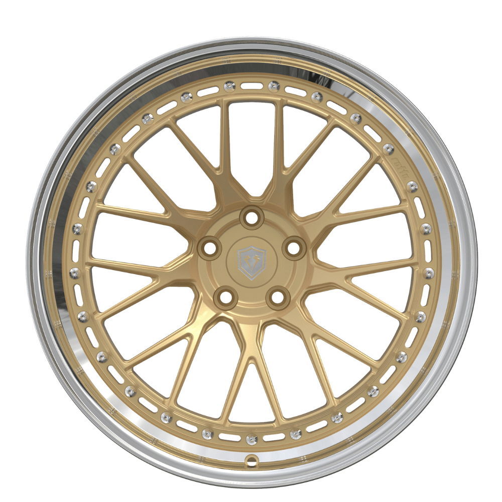 Komplettradsatz Raffa Wheels RFS-04 | Forged Series | Champagner Polished Lip 10,5x20 & 11,5x21 | BMW M2 G87