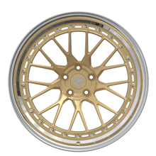 Lataa kuva Galleria-katseluun, Komplettradsatz Raffa Wheels RFS-04 | Forged Series | Champagner Polished Lip 10,5x20 &amp; 11,5x21 | BMW M2 G87