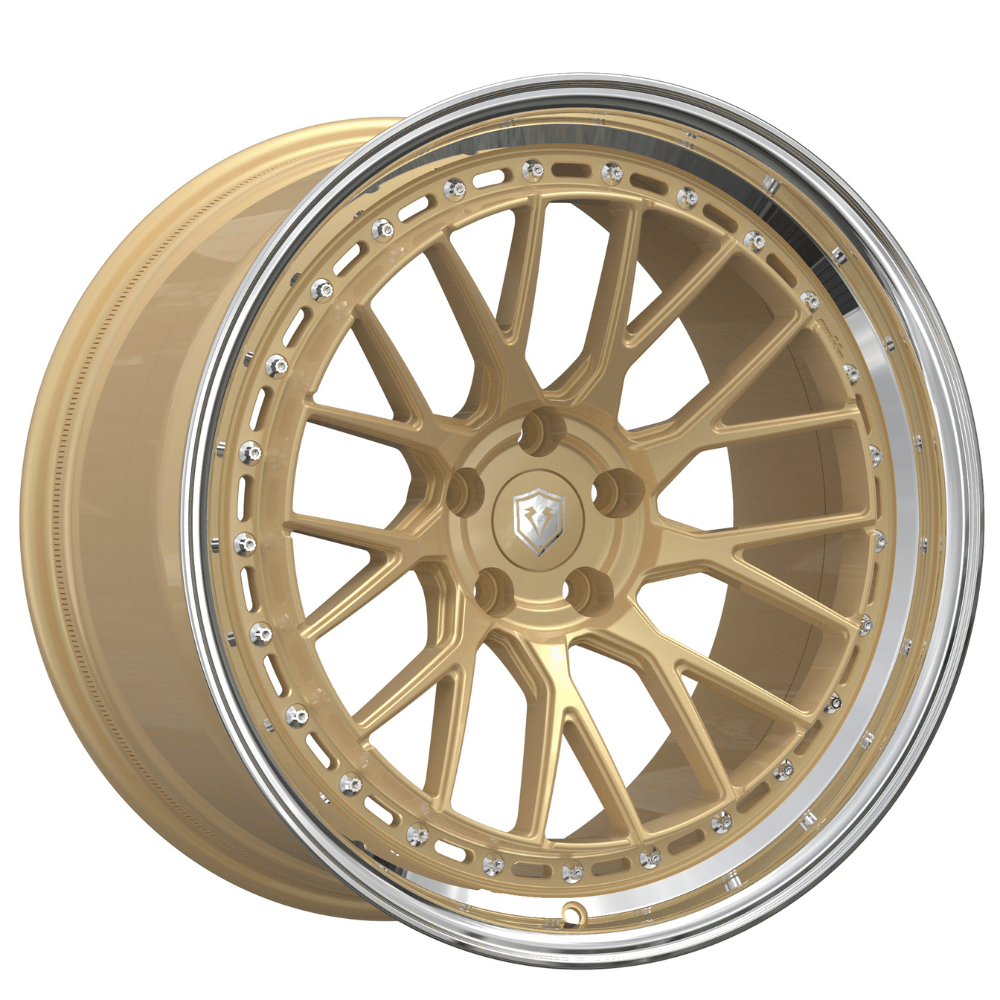 Komplettradsatz Raffa Wheels RFS-04 | Forged Series | Champagner Polished Lip 10,5x20 & 11,5x21 | BMW M2 G87