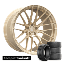 Laden Sie das Bild in den Galerie-Viewer, Komplettradsatz Raffa Wheels RFS-05 Champagner | Forged Series | 10,5x20 &amp; 11,5x21 | BMW M2 G87