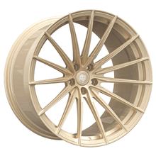 Laden Sie das Bild in den Galerie-Viewer, 21 Zoll Komplettradsatz Raffa Wheels RFS-02 | Forged Series | Champagner 9,5x21 &amp; 10,5x21 | Tesla Model Y