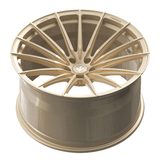 21 Zoll Komplettradsatz Raffa Wheels RFS-02 | Forged Series | Champagner 9,5x21 & 10,5x21 | Tesla Model Y
