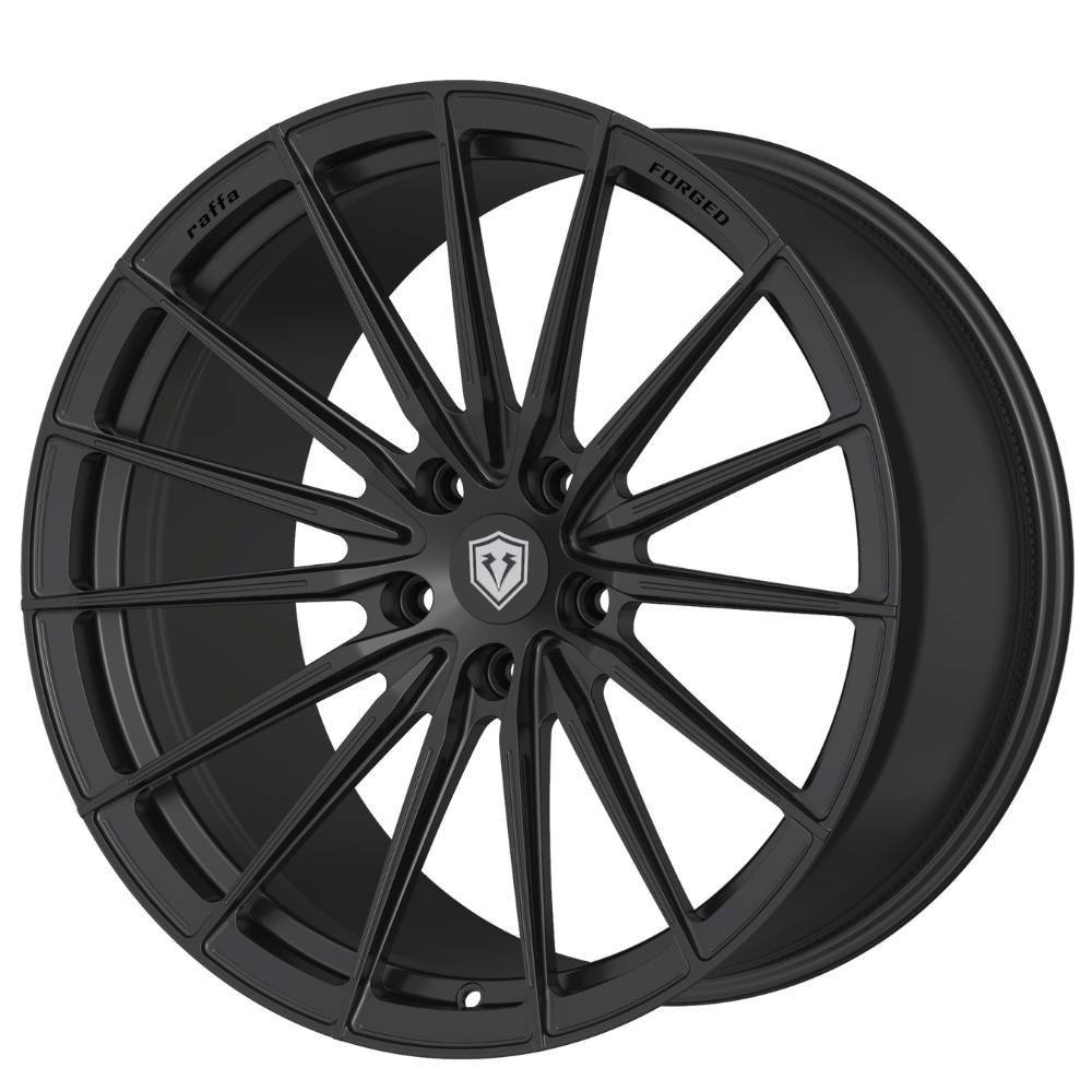 21 Zoll Komplettradsatz Raffa Wheels RFS-02 | Forged Series | Black Matt 9,5x21 & 10,5x21 | Tesla Model Y
