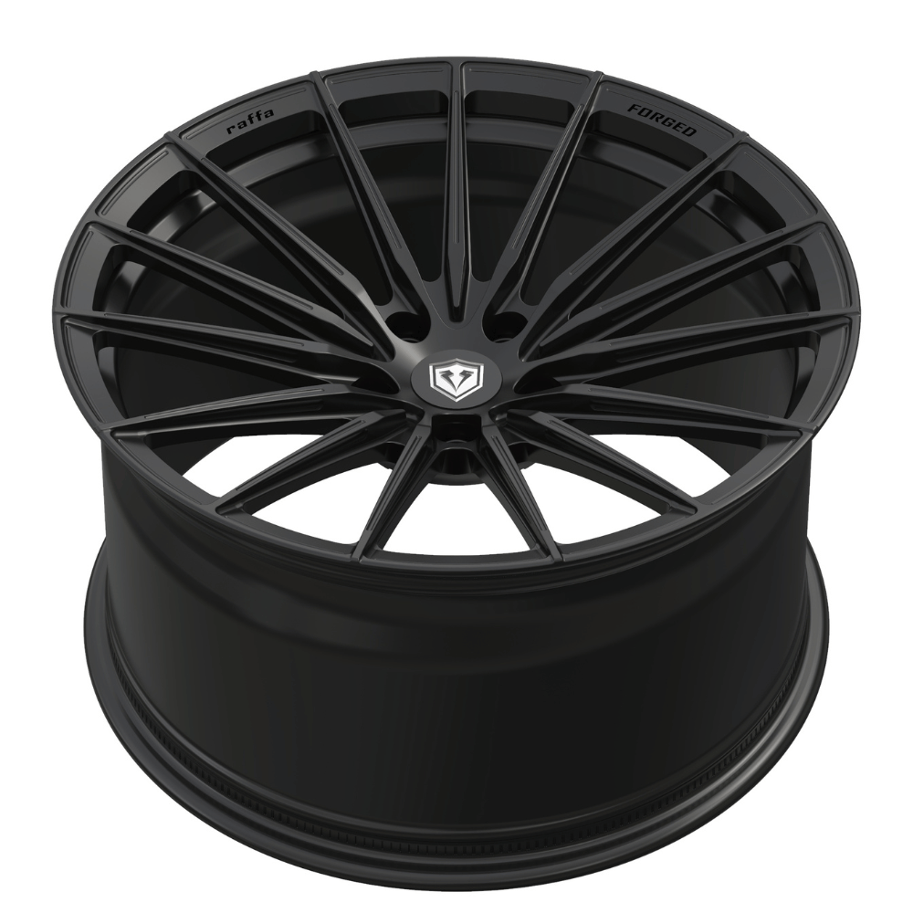 21 Zoll Komplettradsatz Raffa Wheels RFS-02 | Forged Series | Black Matt 9,5x21 & 10,5x21 | Tesla Model Y