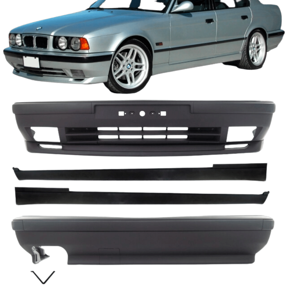 Bodykit Sport Umbau Paket Stoßstangen Set passt für BMW 5er E34 ab 87-97 auch M-Technik