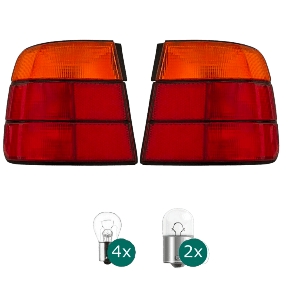 Depo / TYC rear light tail light left outside for BMW 5 Series E34 built 1988-1995 including bulbs