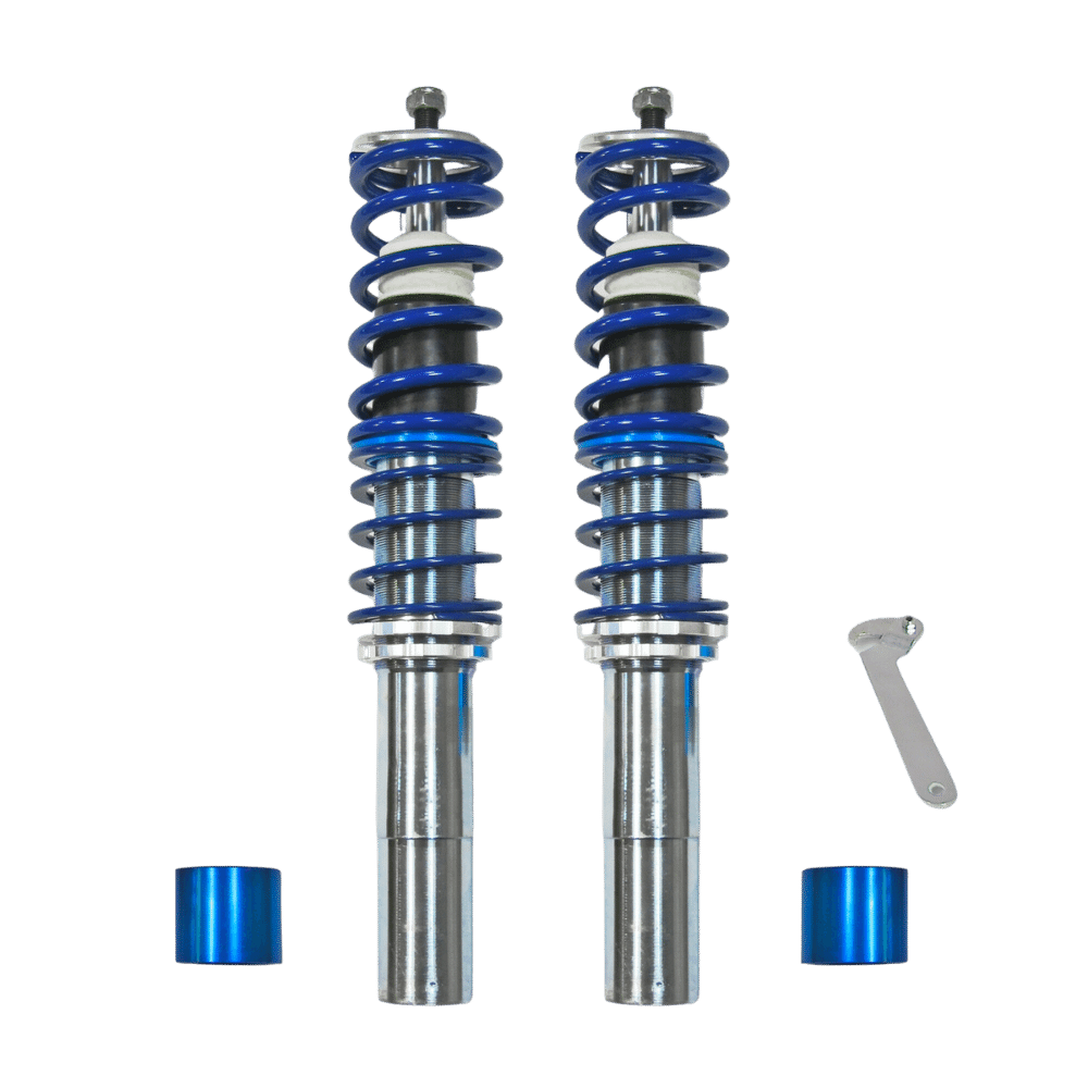 BlueLine coilover kit suitable for BMW E39 Touring 520i, 523i, 525i, 528i, 530i, 520D, 525D / TD / TDS, 530D, built between 1997 and 2003, except vehicles with level control
