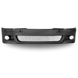 Front bumper for E39 including strips and grille with PDC holes and SRA suitable for BMW 5 Series E39 built between 1996 and 2003