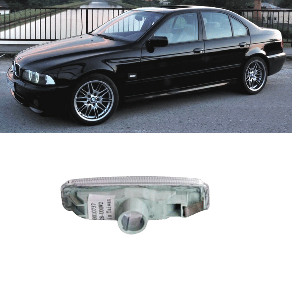 Sivuvilkut valkoinen facelift design sopii BMW E39 Sedan Touring 95-03 (kpl)