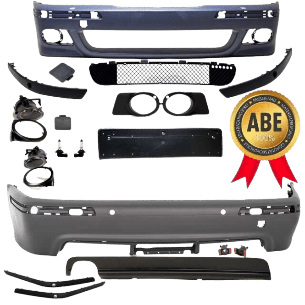 Bodykit - Bumper WITH - SRA+PDC Front Rear ABS primed fits for BMW E39 95-04 not M+ABE