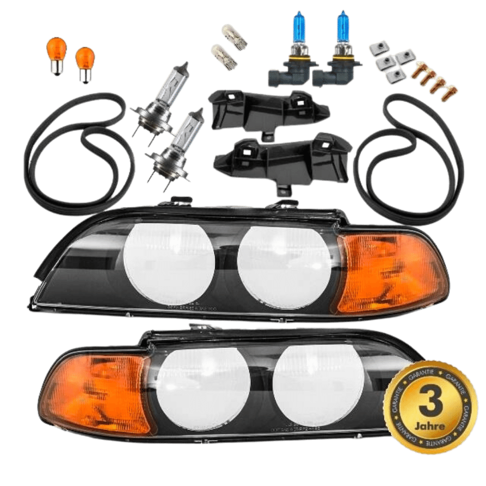 2x AJOVALOT musta HB3/H7+vilkku oranssi+8kpl. Polttimosarja sopii BMW E39:lle