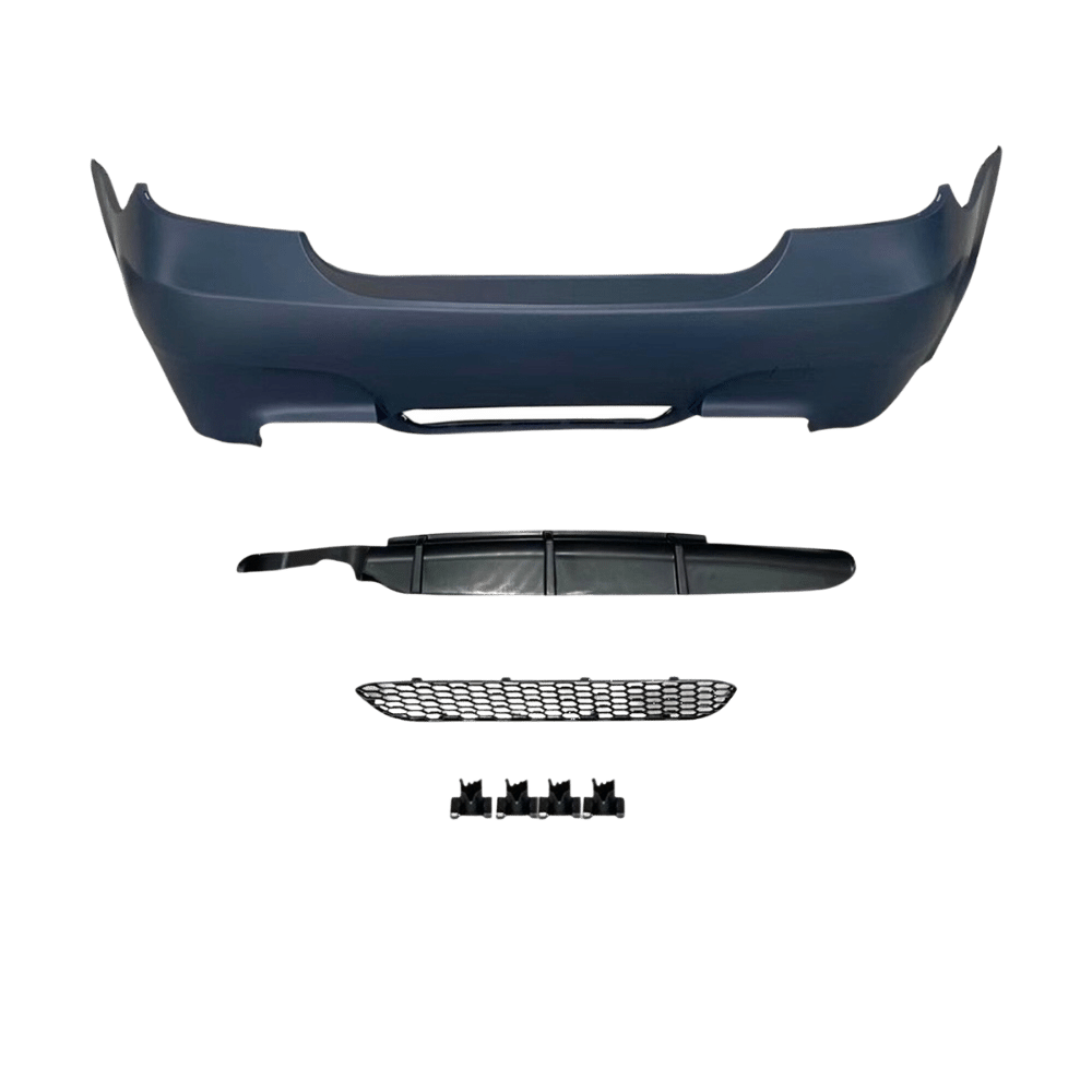 Race bumper 5 Series E60 Sport-Look rear, with right and left silencer outlets, suitable for 24mm PDC, Sport Look suitable for BMW E60 Bj. 03-10