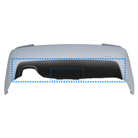 Diffuser suitable for BMW E60 E61 bumper with trailer hitch 03-10 suitable for BMW E60 / E61, 2003-2010, Limo / Touring