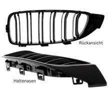 Load image into Gallery viewer, 2x Radiator Grille Black Gloss Double Bar + Emblem Holder suitable for BMW 4 Series F32 F33 F36 also M4 + M all models