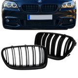 2x Kühlergrill Grill Schwarz MATT Doppelsteg passend für BMW F10 F11 auch M M5