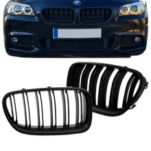 Load image into Gallery viewer, 2x Radiator Grille Black MATT Double Bar suitable for BMW F10 F11 also M M5