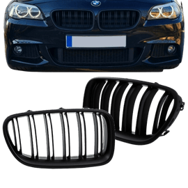 2x jäähdyttimen säleikkö musta MATT tuplatanko sopii BMW F10 F11 myös M M5
