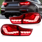 Taillights SET OLED Red Clear Glass Dynamic fits for BMW 4 Series F32 F33 F36 F82 F83