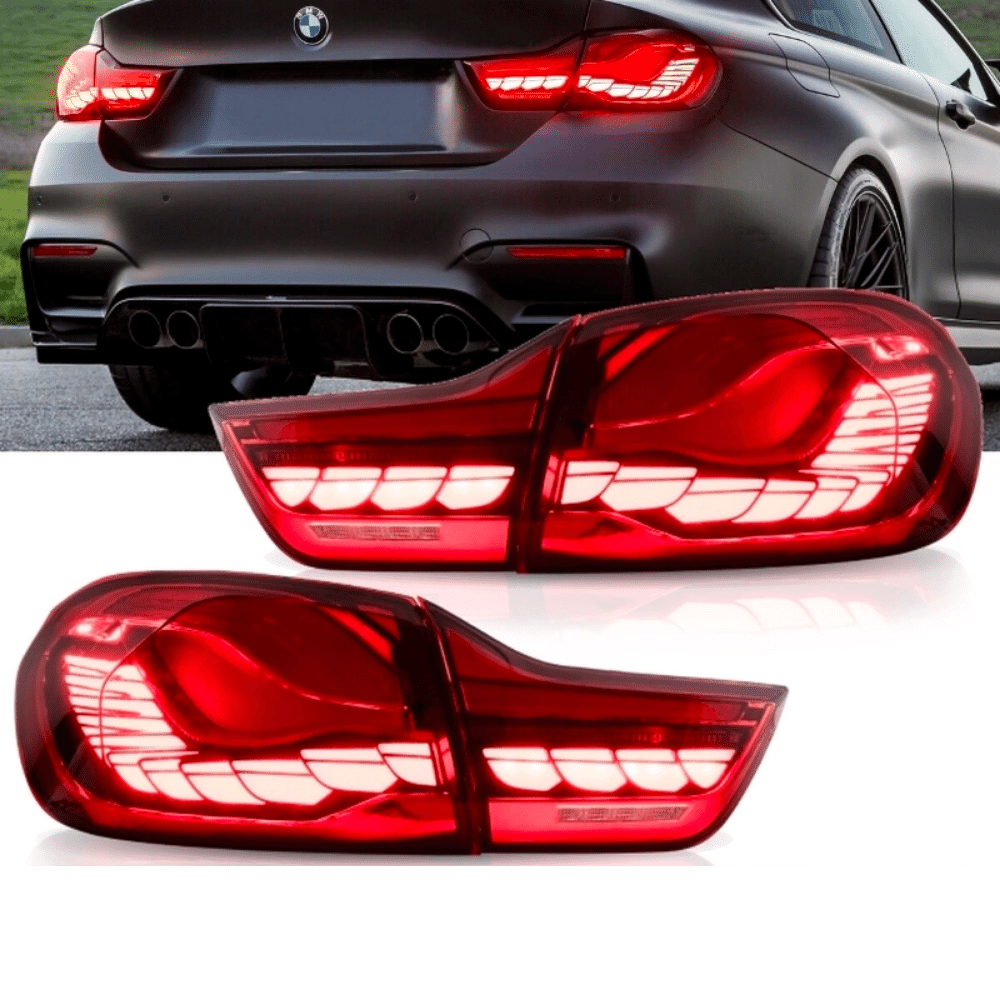 Rückleuchten SET OLED Rot Klarglas dynamisch passt für BMW 4er F32 F33 F36 F82 F83