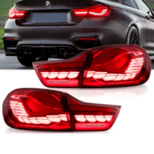 Laden Sie das Bild in den Galerie-Viewer, Rückleuchten SET OLED Rot Klarglas dynamisch passt für BMW 4er F32 F33 F36 F82 F83