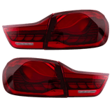 Taillights SET OLED Red Clear Glass Dynamic fits for BMW 4 Series F32 F33 F36 F82 F83