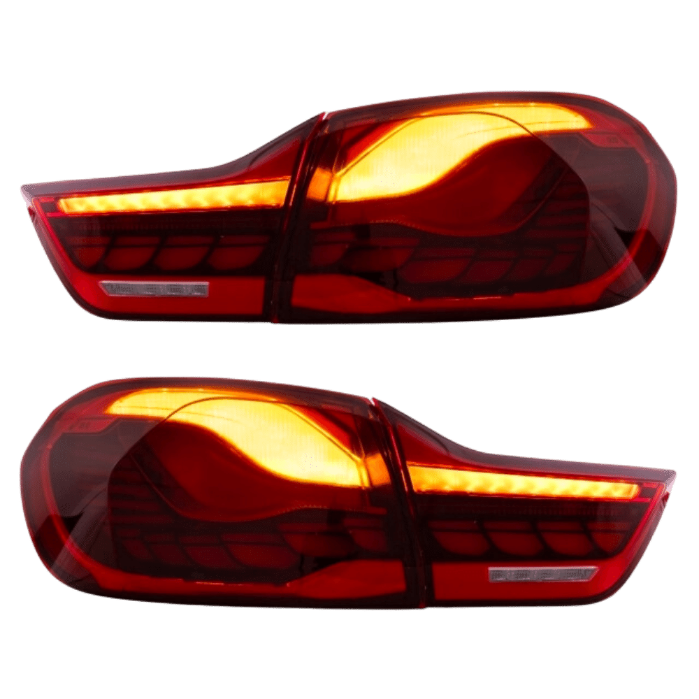 Taillights SET OLED Red Clear Glass Dynamic fits for BMW 4 Series F32 F33 F36 F82 F83