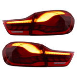 Taillights SET OLED Red Clear Glass Dynamic fits for BMW 4 Series F32 F33 F36 F82 F83