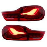 Taillights SET OLED Red Clear Glass Dynamic fits for BMW 4 Series F32 F33 F36 F82 F83