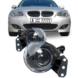 Fog light clear glass with projector lens suitable for BMW E60 Sedan and E61 Touring built from 2003-2007