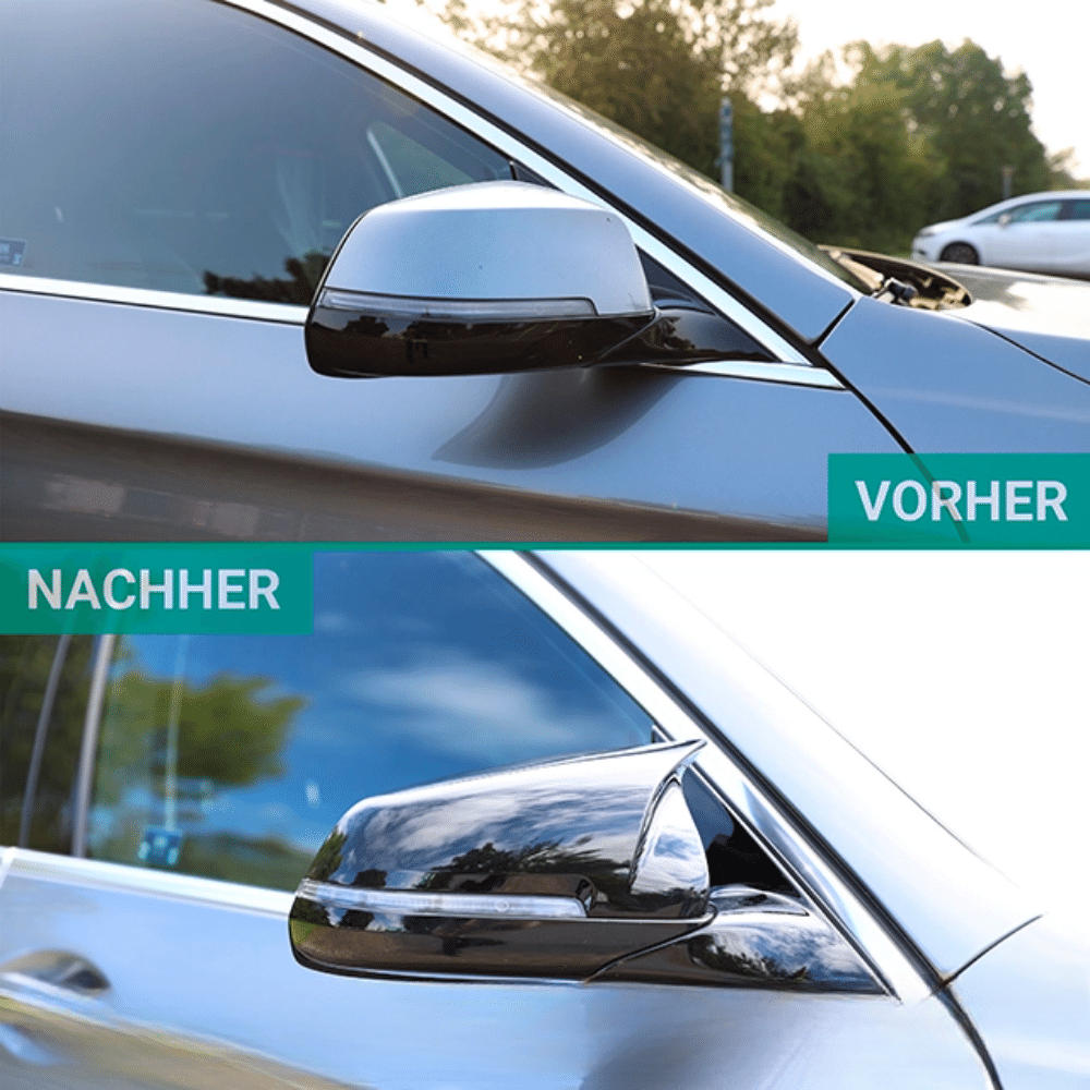 Spiegelkappen SET Echt Carbon / Schwarz Glanz passend für BMW F10 F11 F07 F18 F06 F12 F13