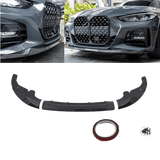 Sport-Performance Frontspoiler Lippe Carbon Glanz passt für BMW 4er G22 G23 G26 mit M-Paket