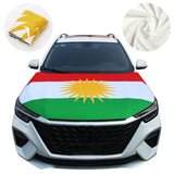 Motorhaubenflagge Kurdistan – kurdische Flagge (Alaya Rengîn) für die Motorhaube | faltenfrei & lackschonend