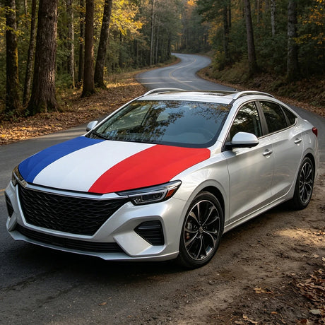 Motorhaubenflagge Frankreich – Frankreich Flagge (Tricolore) für die Motorhaube | faltenfrei & lackschonend