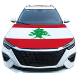 Motorhaubenflagge Libanon – Libanon Flagge (Zeder) für die Motorhaube | faltenfrei & lackschonend